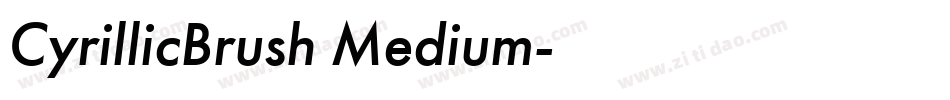 CyrillicBrush Medium字体转换